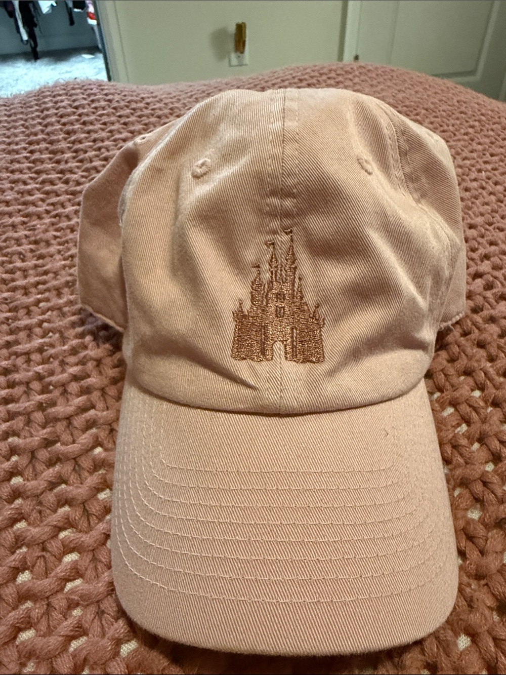Pink Castle Embroidered Baseball Cap
